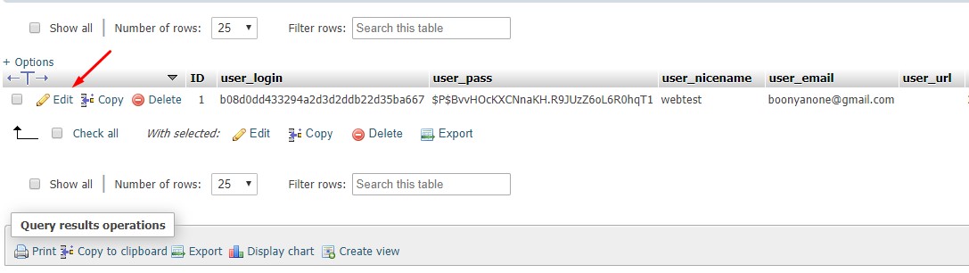 การแก้ไขรหัสผ่านใน WordPress