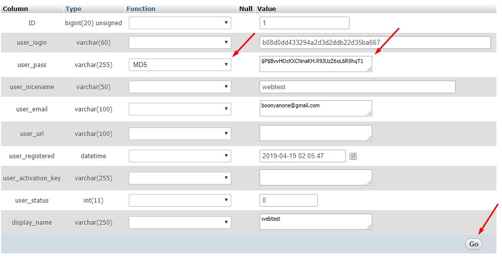 การเปลี่ยนรหัสผ่านใน WordPress